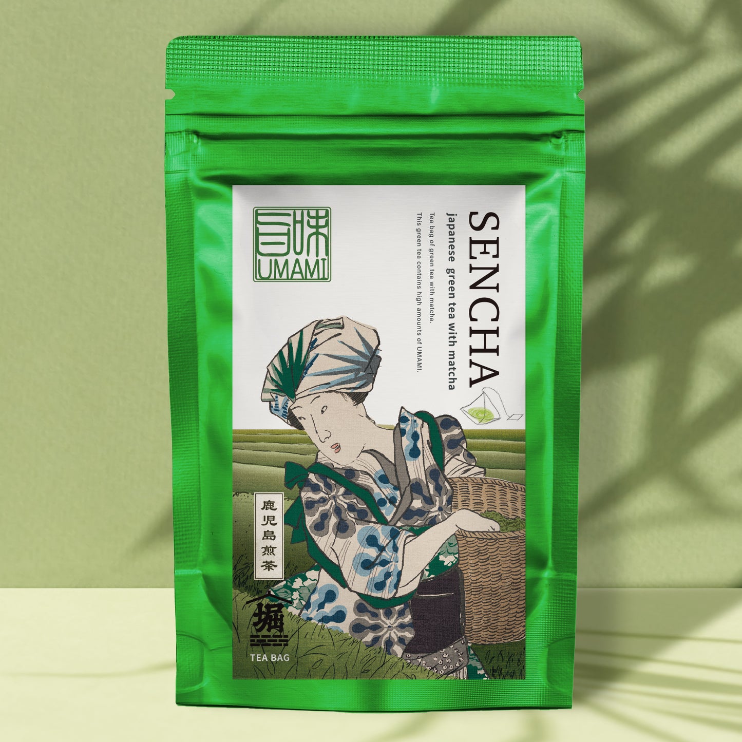 和風デザイン お土産用 上級抹茶/上級煎茶ティーバッグ